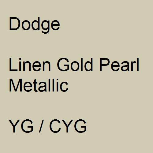 Dodge, Linen Gold Pearl Metallic, YG / CYG.